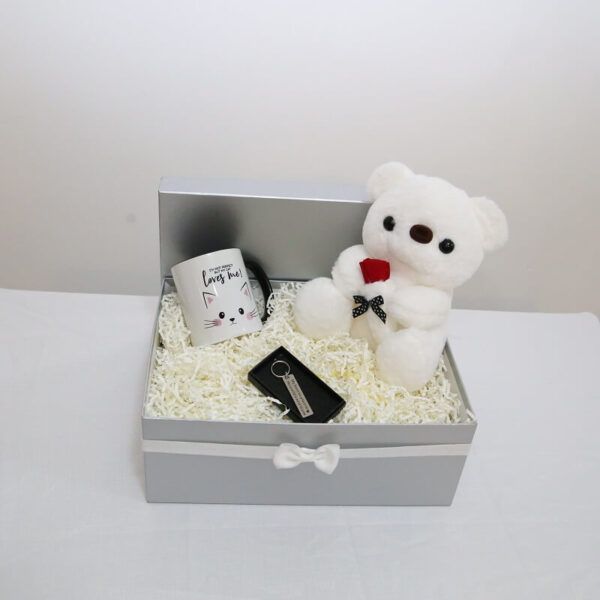 Grey-GiftBox-Teddy-Mug-Keychain